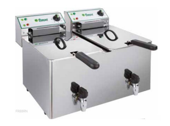 Friggitrice elettrica Fimar da banco due vasche mod. FR88RN